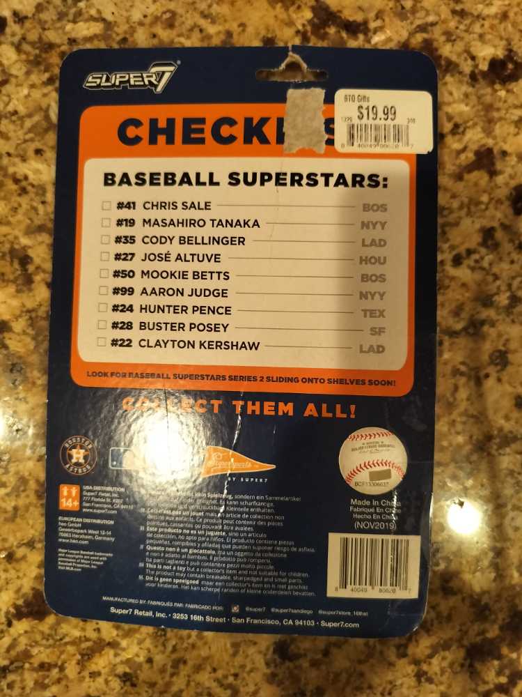 Super 7 Reaction Jose Altuve  action figure collectible - Main Image 2