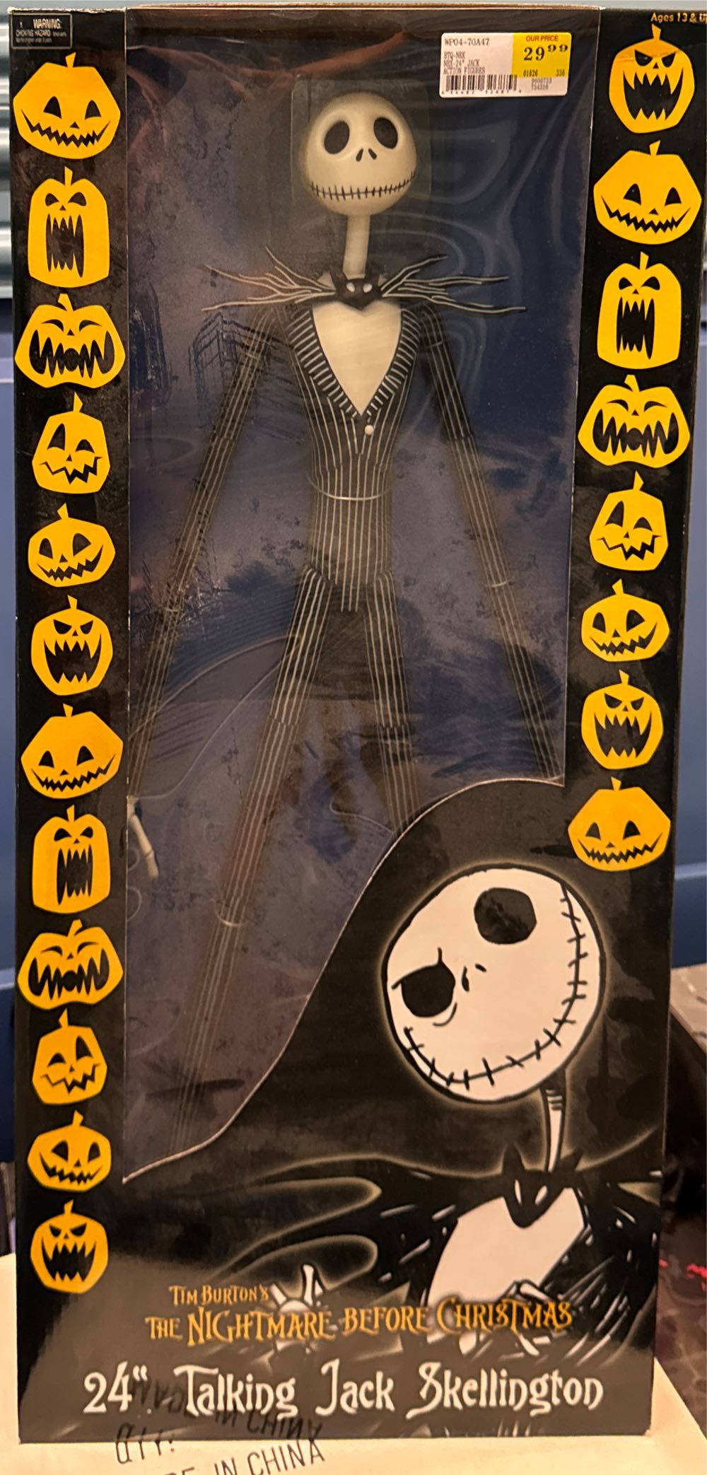 24” Nightmare Before Christmas Talking Jack Skellington ...  action figure collectible [Barcode 634482326879] - Main Image 2