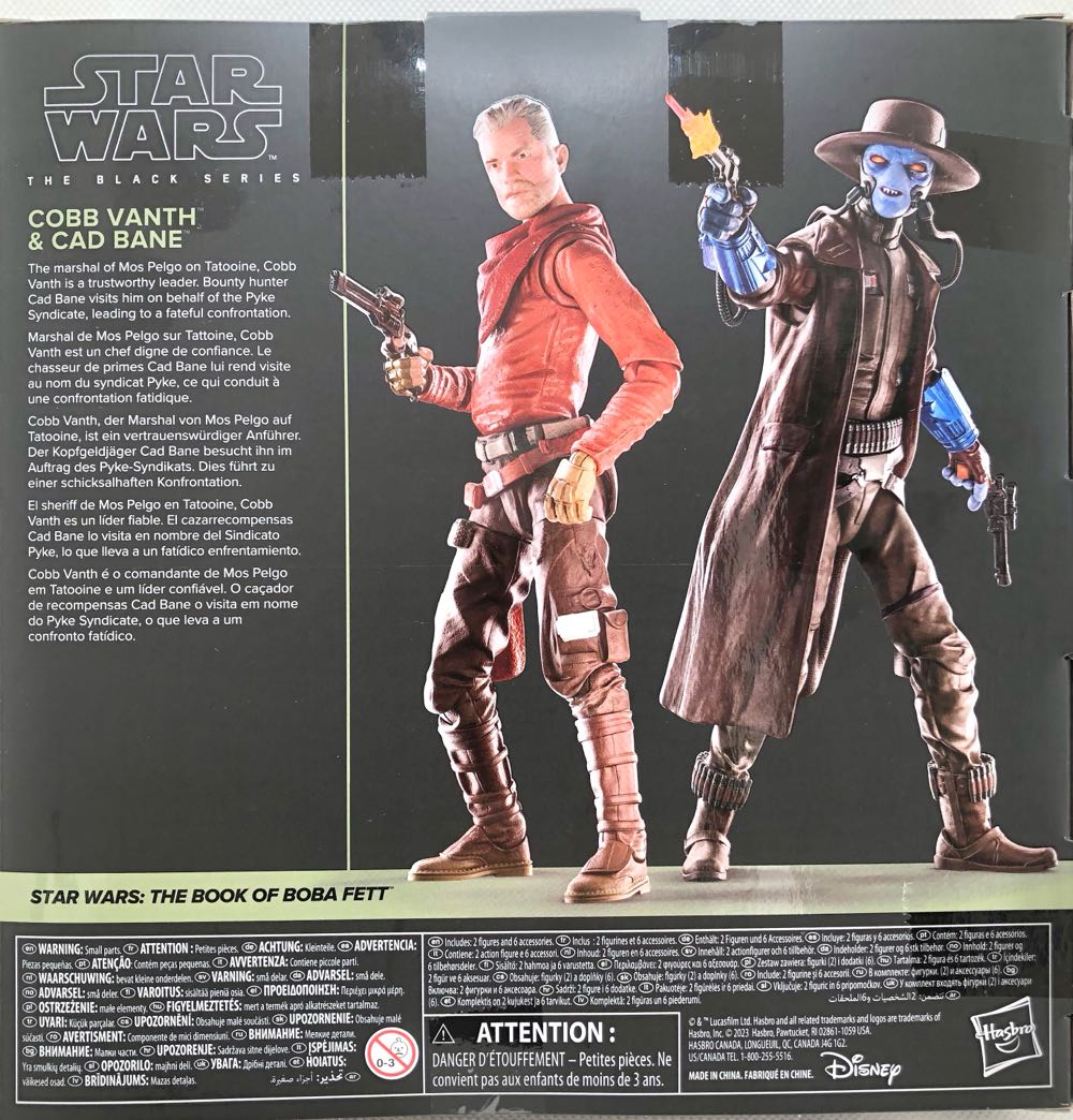 (D) Cobb Vanth & Cad Bane - Hasbro (Star Wars Black 6”) (Star Wars) action figure collectible - Main Image 2
