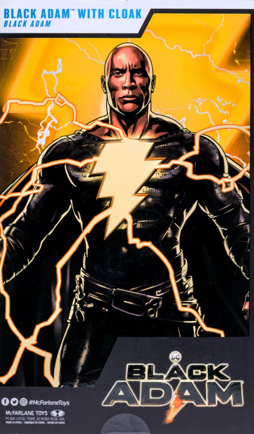 Black Adam Wirh Cloak - Black Adam Movie - McFarlane Toys (DC Multiverse) (Black Adam Movie) action figure collectible - Main Image 2