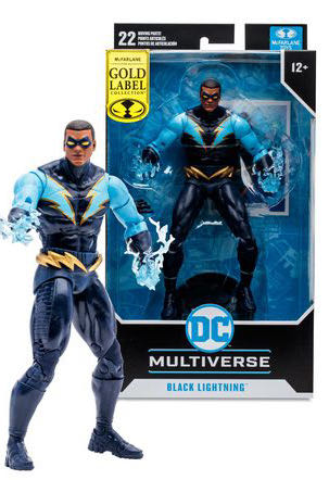 Black Lightning - McFarlane Toys (DC Multiverse Gold Label Collection Walmart Exclusive Final Crisis) action figure collectible [Barcode 787926170382] - Main Image 2