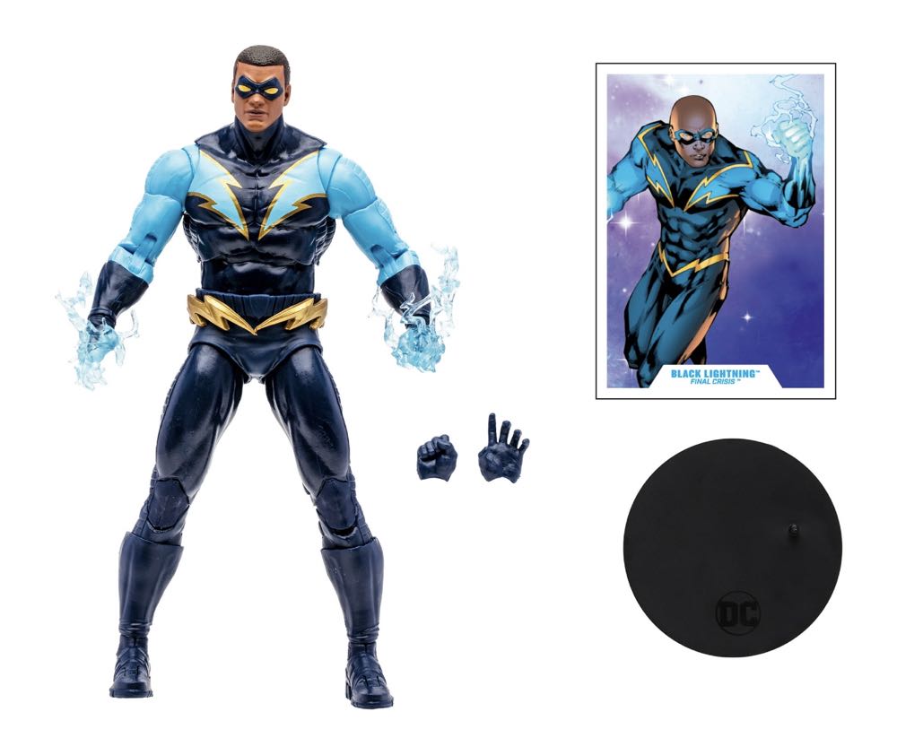 Black Lightning - McFarlane Toys (DC Multiverse Gold Label Collection Walmart Exclusive Final Crisis) action figure collectible [Barcode 787926170382] - Main Image 3