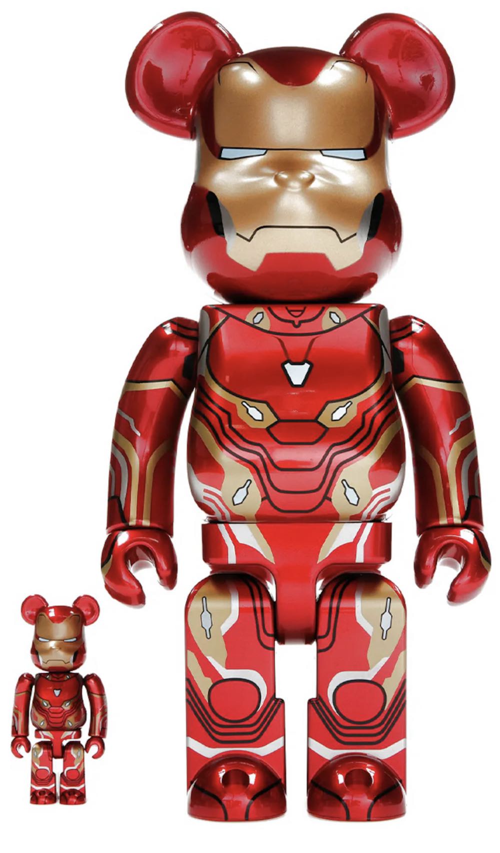Bearbrick 400% & 100% Iron Man Mark 50 - MEDICOM TOY (Marvel Super Heroes) action figure collectible - Main Image 1