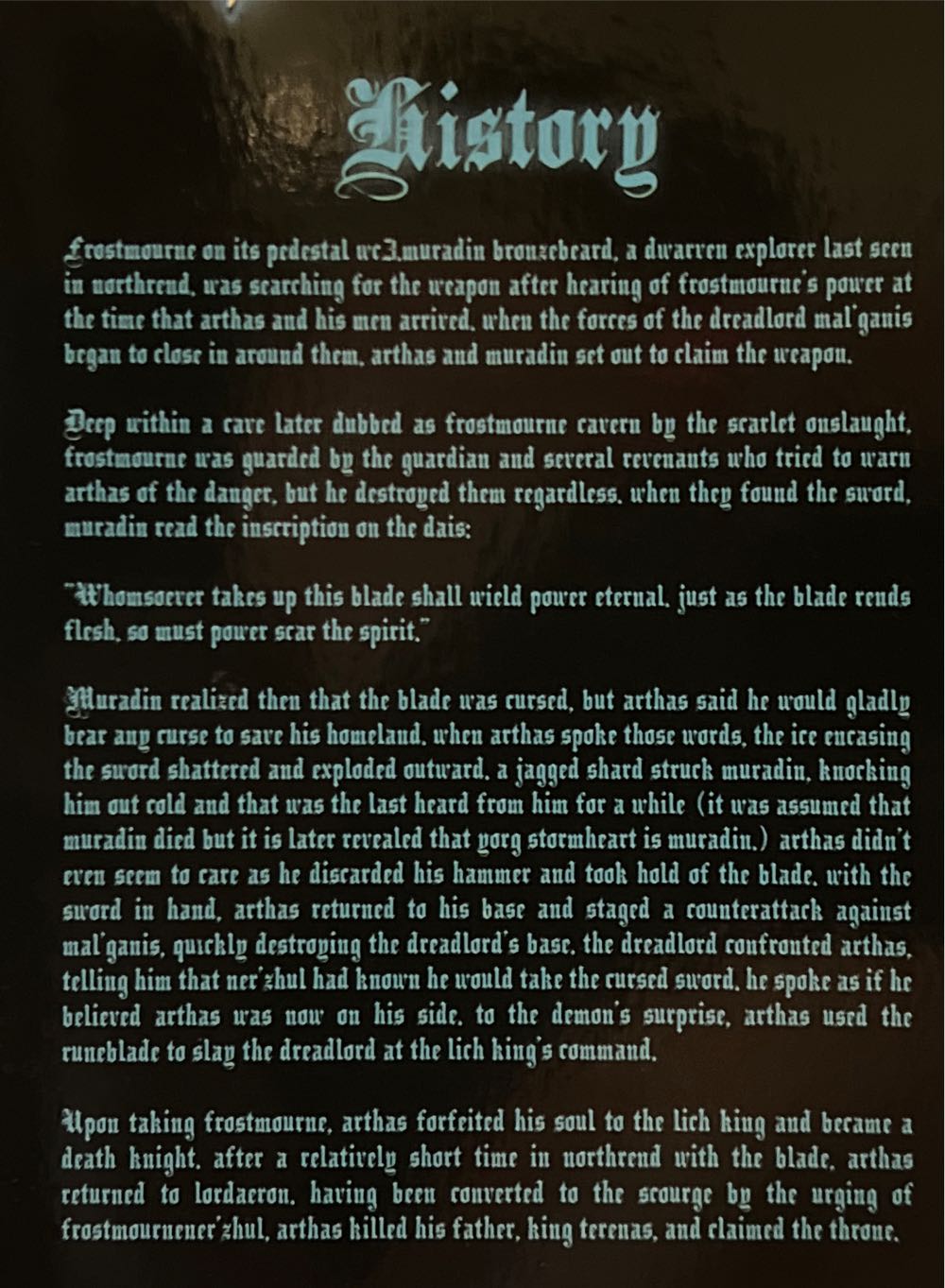 World Of Warcraft: Wrath Of The  Lick King: Frostmourne - Blizzard Entertainment (Fans Toys) action figure collectible [Barcode 870454000877] - Main Image 4