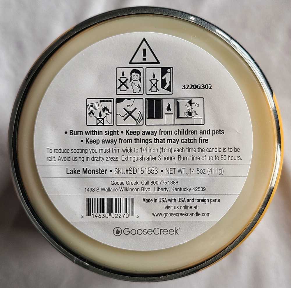 CANDLE: Halloween Goose Creek Lake Monster (Scooby Doo) 2023 - Goose Creek Candle (Halloween Candles) action figure collectible [Barcode 814630022703] - Main Image 2