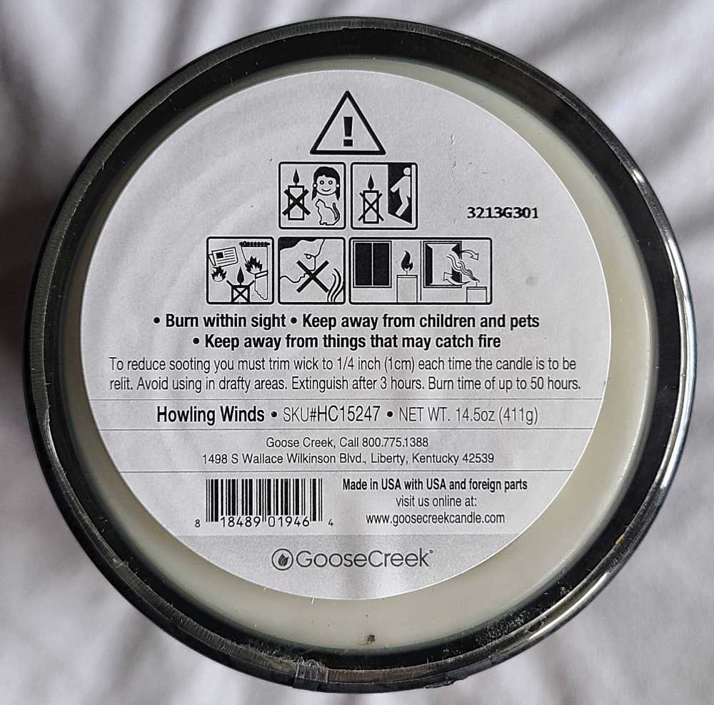 CANDLE: Halloween Goose Creek Howling Winds  2023 - Goose Creek Candle (Halloween Candles) action figure collectible - Main Image 2