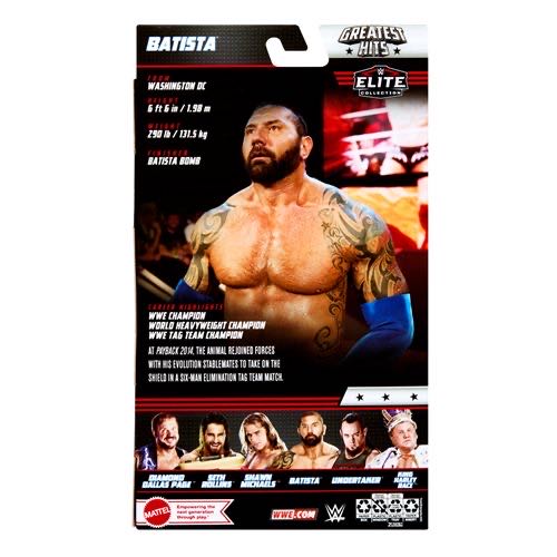 Batista - Mattel (WWE Elite Greatest Hits Series 2) action figure collectible [Barcode 194735155552] - Main Image 2