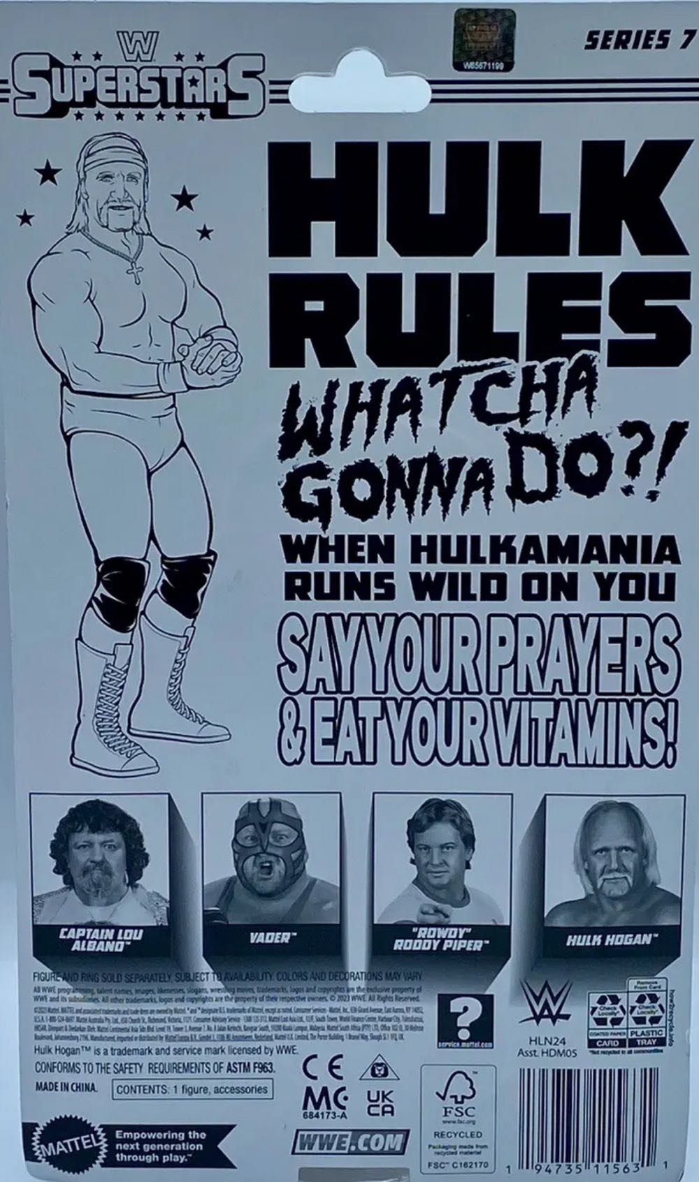 Hulk Hogan Superstars ( Blue Boots ) - Mattel (WWE) action figure collectible [Barcode 194735115631] - Main Image 2