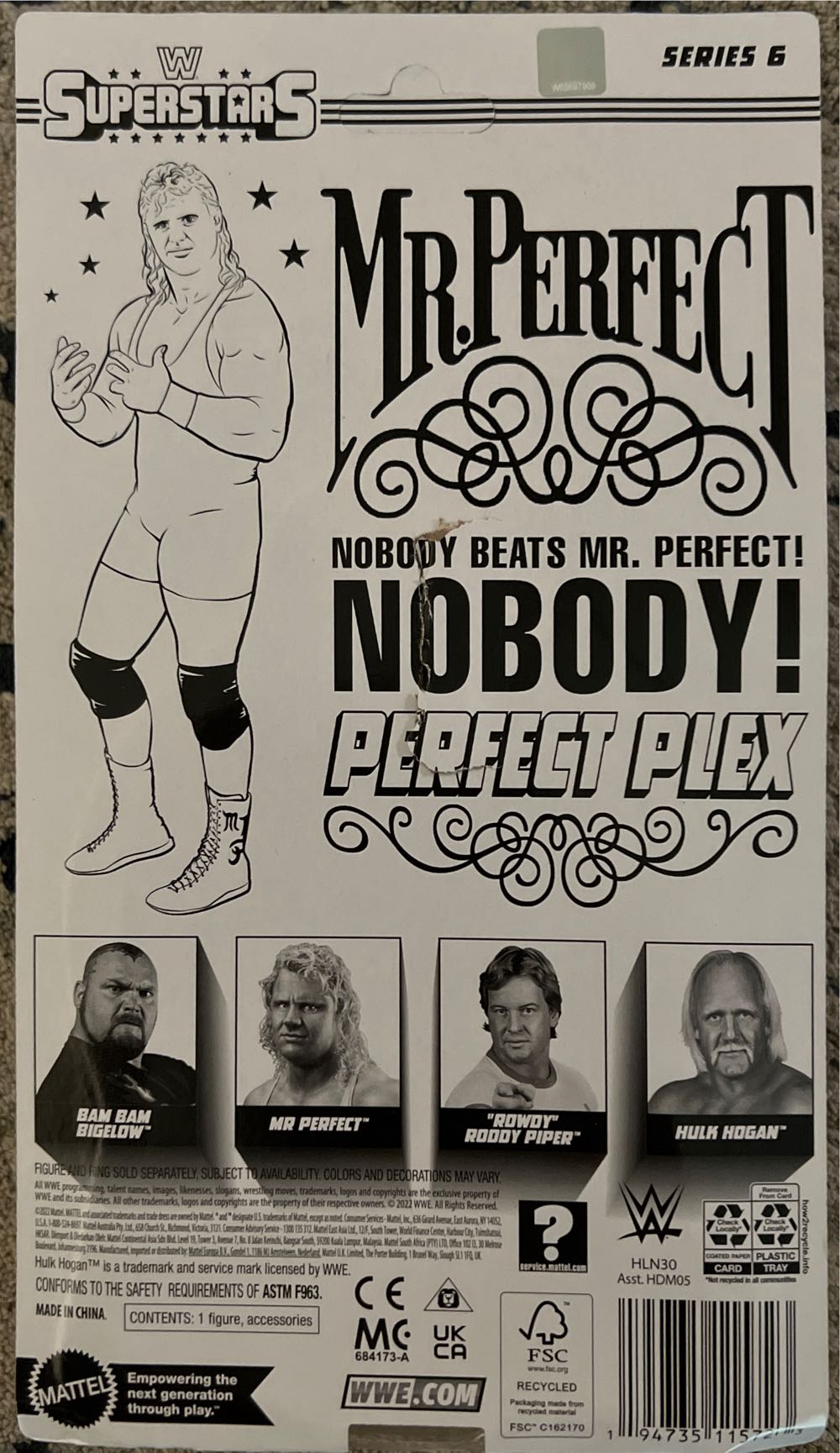 Mr. Perfect (2023) - Mattel (WWE Superstars Series) action figure collectible [Barcode 194735115723] - Main Image 2