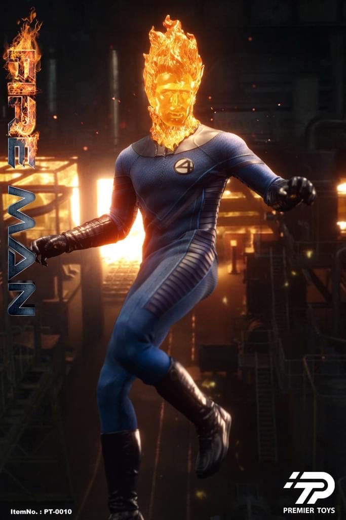 Fire Man (The Human Torch) - Premier Toys (Fantastic 4) action figure collectible - Main Image 3