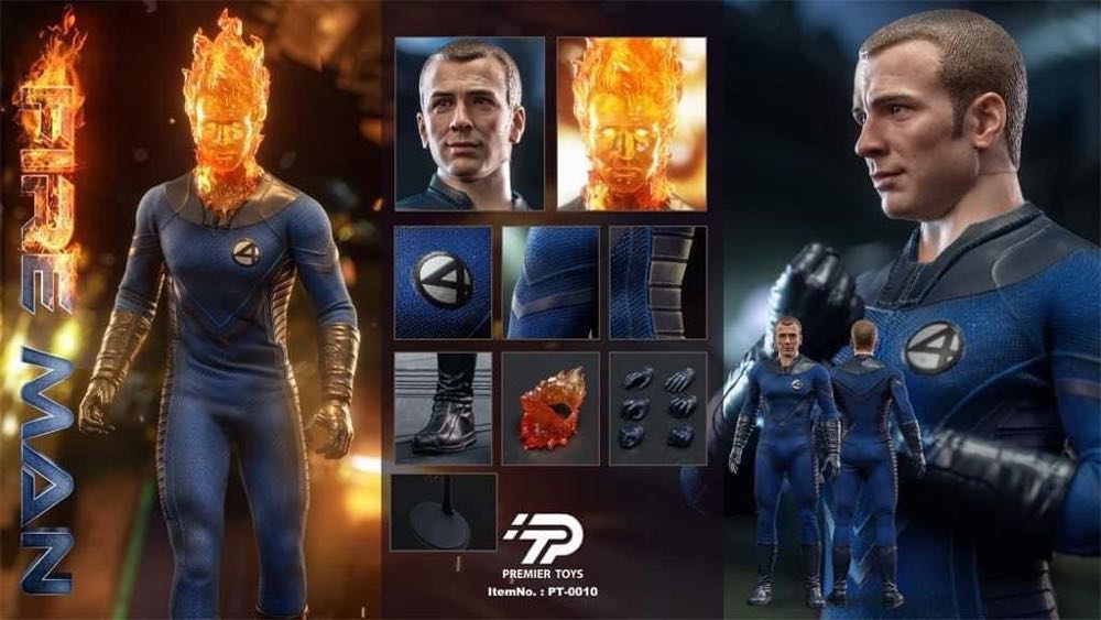 Fire Man (The Human Torch) - Premier Toys (Fantastic 4) action figure collectible - Main Image 4