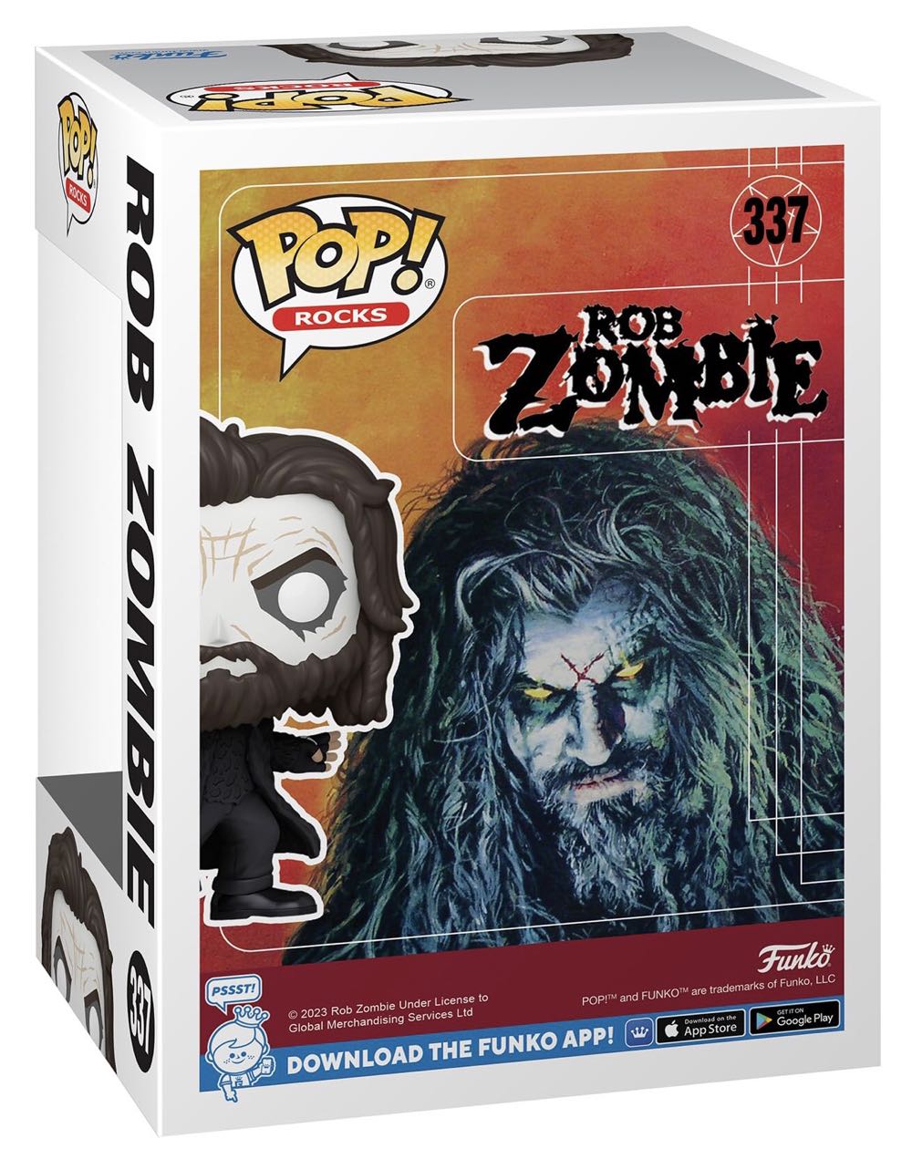 Pop Rocks Rob Zombie # 337 - Funko Pop! Rocks (Rob Zombie) action figure collectible [Barcode 889698674515] - Main Image 2