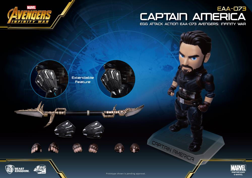 Avengers: Infinity War Egg Attack Action EAA-073 Captain America PX Previews Exclusive - Beast Kingdom (Marvel Infinity War) action figure collectible - Main Image 4
