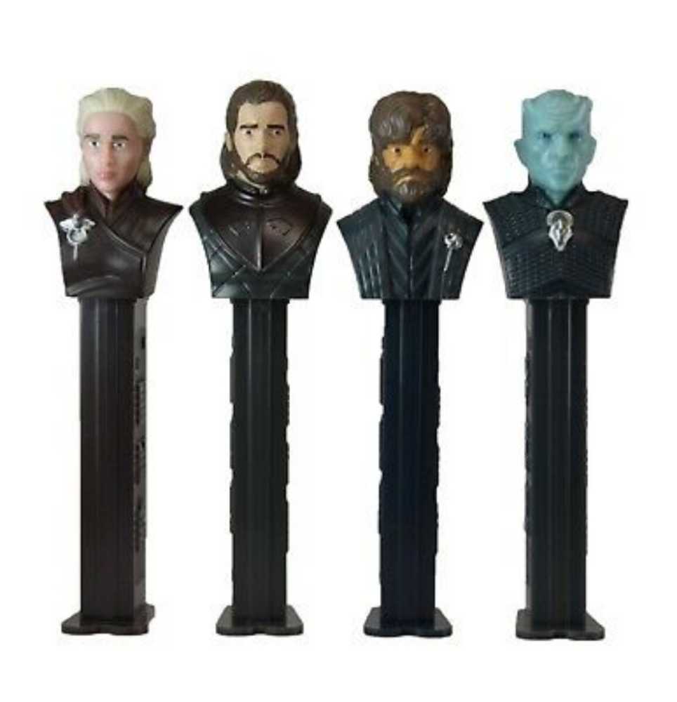 Pez Candy Game Of Thrones The Iron Anniversary Set Jon Snow Daenrys Night King Tyrion With Dragon Fruit Flavored Candy  action figure collectible [Barcode 073621012912] - Main Image 3