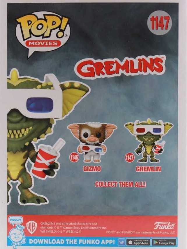 Gremlin With 3d Glasses  (Funko Pops) action figure collectible [Barcode 889698498319] - Main Image 2