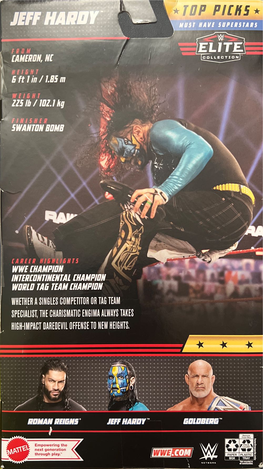 WWE Jeff Hardy - Mattel action figure collectible - Main Image 2