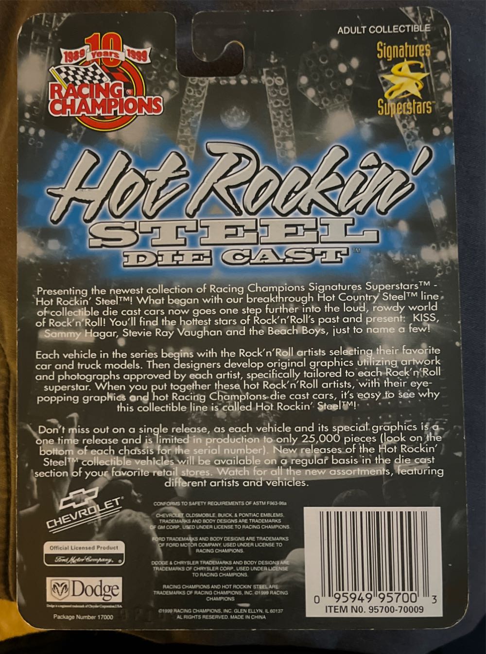 Ozzy Osborne Hot Rockin’ Steel Die Cast  action figure collectible [Barcode 095949957003] - Main Image 2