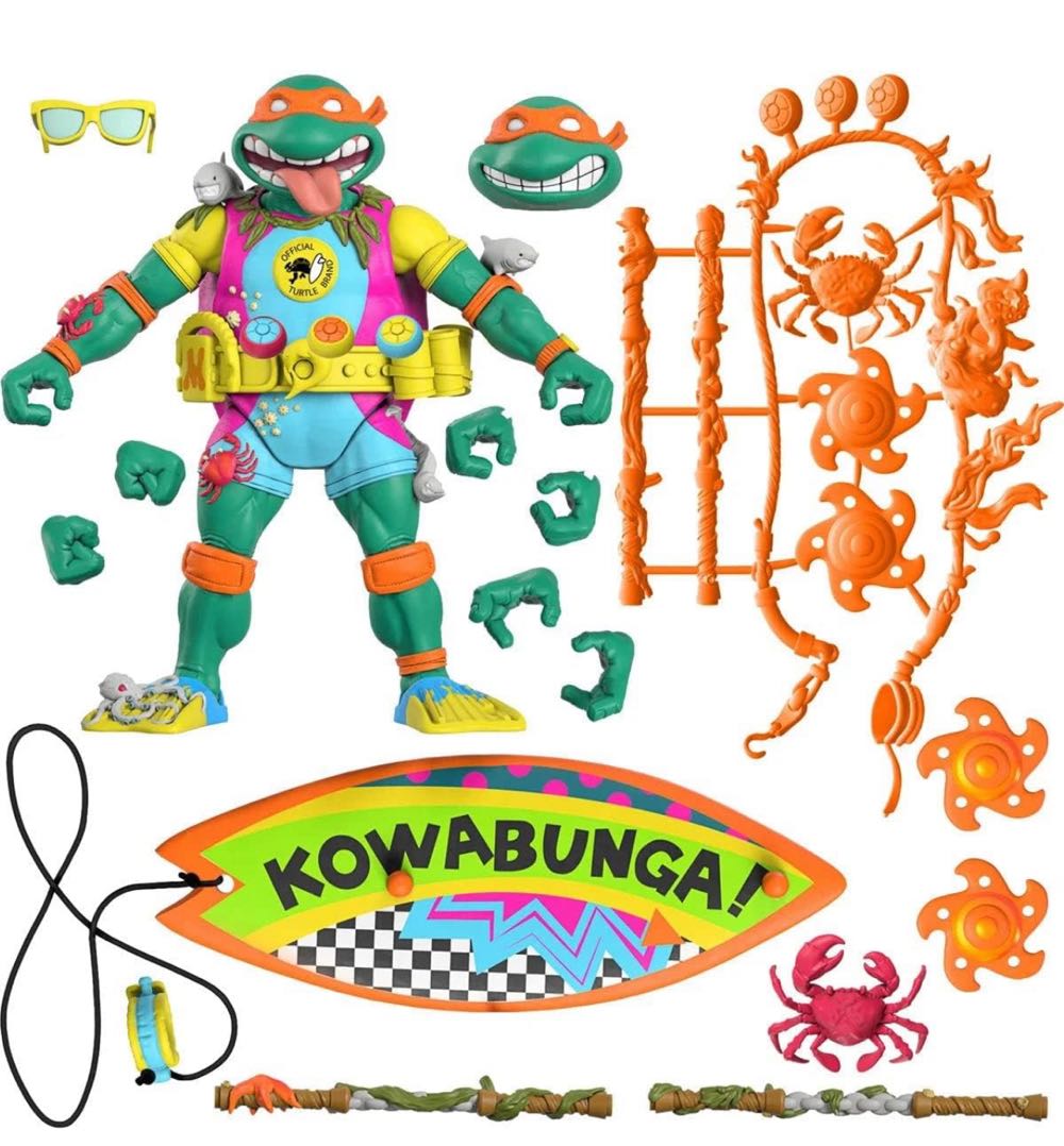Retro: Michelangelo Sewer Surfer - Super 7 (Teenage Mutant Ninja Turtles) action figure collectible - Main Image 2