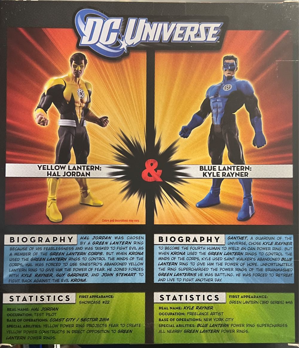 Hal Jordan Yellow Lantern Kyle Rainer Blue Lantern - 2 Pack - Mattel - DC Comics (DC Multiverse War Of The Green Lanterns) action figure collectible - Main Image 2