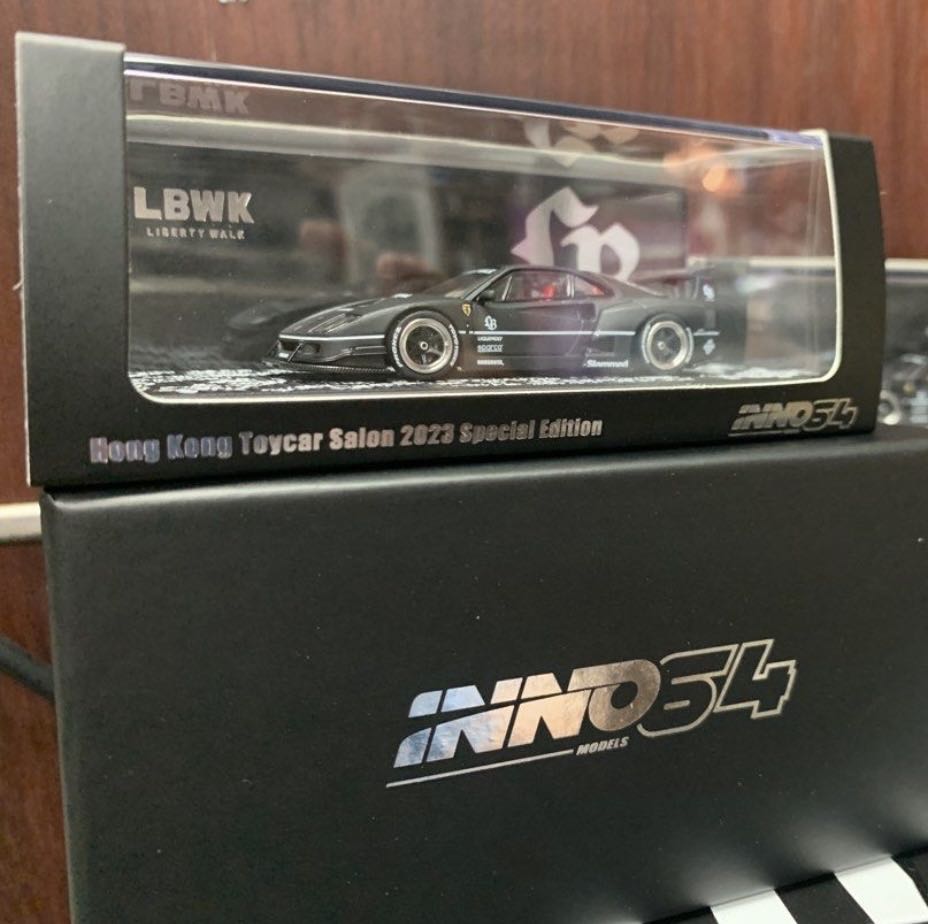 Ferrari F40 Matte Black Hong Kong Toycar Salon Special Edition - INNO64 (LBWK) action figure collectible [Barcode 9588826265755] - Main Image 2