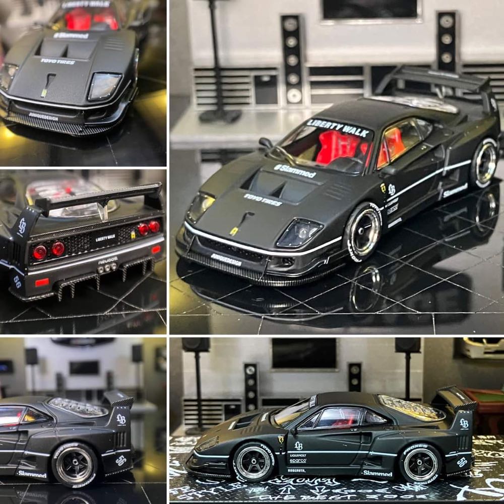 Ferrari F40 Matte Black Hong Kong Toycar Salon Special Edition - INNO64 (LBWK) action figure collectible [Barcode 9588826265755] - Main Image 3
