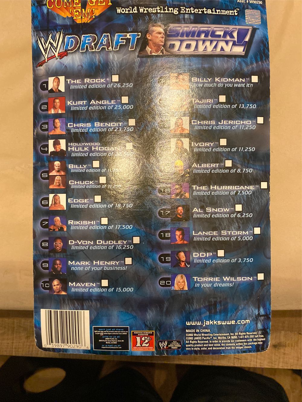 WWE Smackdown Draft Edge Limited Edition Of 18,750 - Jakks Pacific / WWE action figure collectible [Barcode 039897902906] - Main Image 2