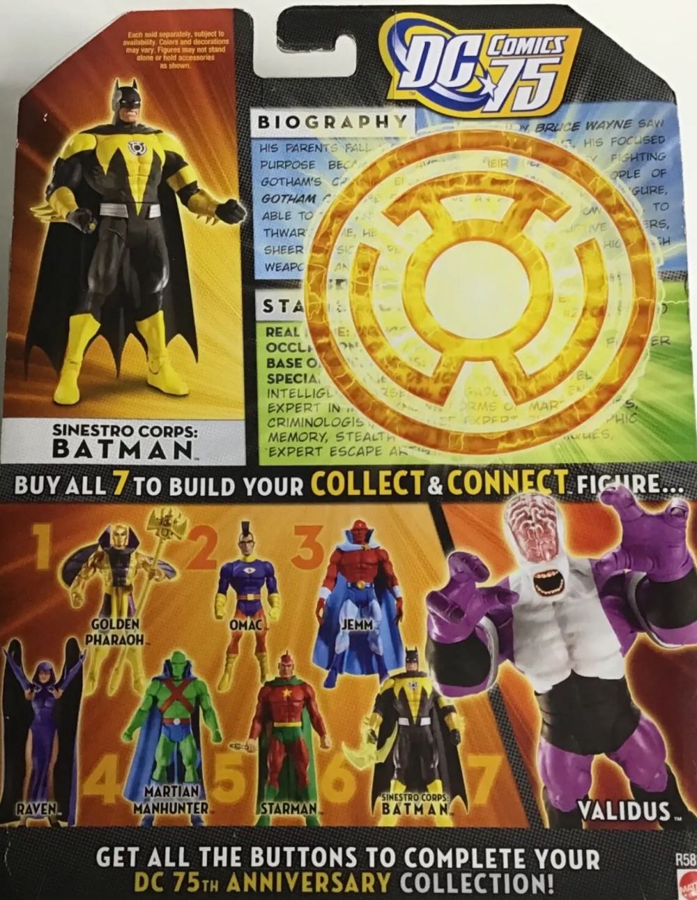 Batman - Yellow Lantern: Mattel - Mattel - DC Comics (DC 75 Years of Super Powers) action figure collectible - Main Image 2