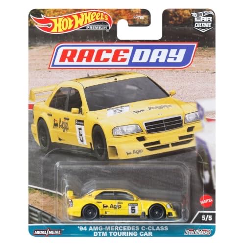 5/5….Hot Wheels Premium-‘94AMG-Mercedes C-Class DTM TOURING CAR - Hot Wheel / Mattel (HW Race Day) action figure collectible [Barcode 194735100453] - Main Image 1