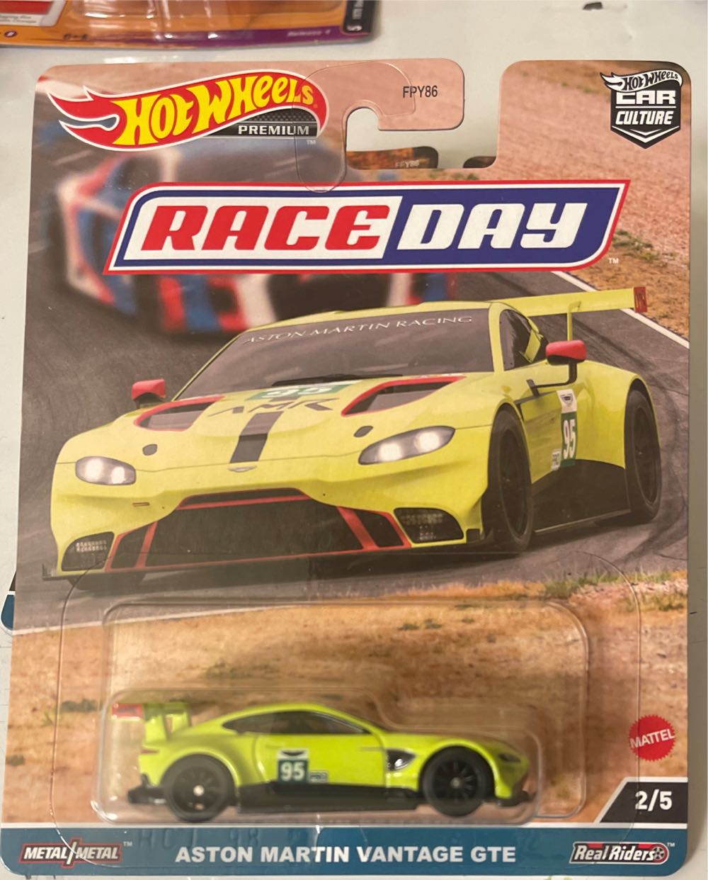2/5….Hot Wheels Premium Car Culture Race Day Aston Martin Vantage Gte 1:64 Diecast Mode Car - Hot Wheel / Mattel (HW Race Day) action figure collectible [Barcode 194735100613] - Main Image 3
