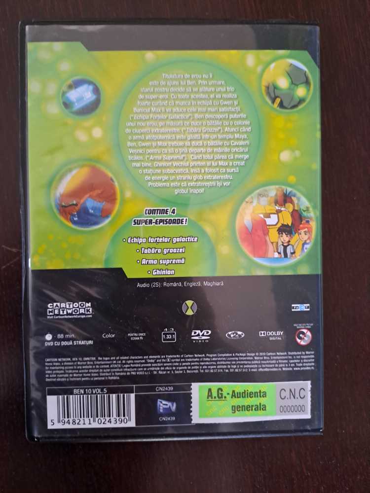 Ben 10 DVD 5 (echipa fortelor galactice)  action figure collectible [Barcode 5948211024390] - Main Image 2