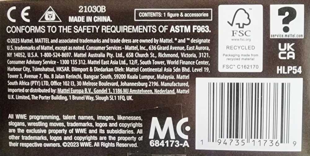 Triple H - Mattel (WWE Elite Collection Legends (Series 20)) action figure collectible [Barcode 194735117369] - Main Image 4