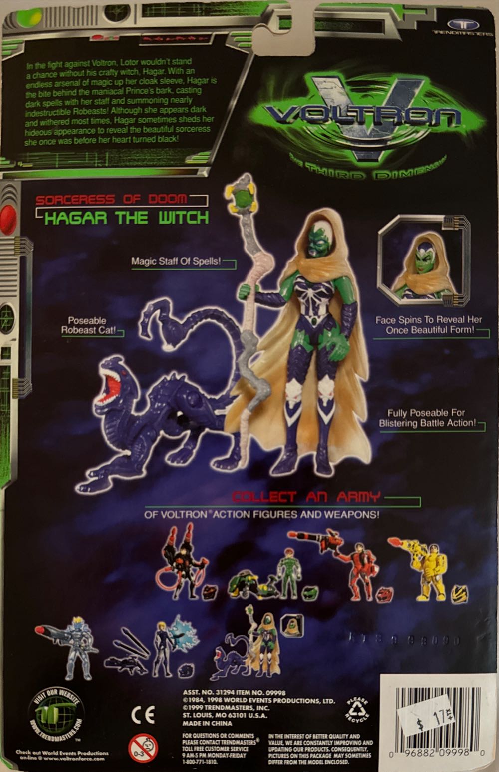 New Vintage Voltron 3rd Third Dimension Witch Hagar Sorceress Figure! A63 Trendmasters The - Trendmasters action figure collectible [Barcode 096882099980] - Main Image 2