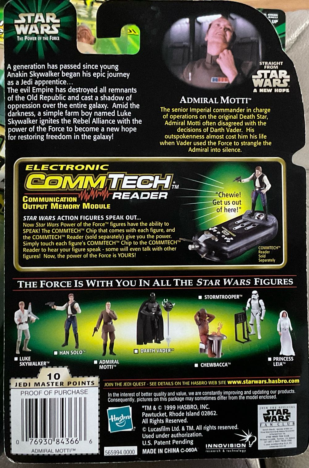 Power Of The Force (CT) - Admiral Motti - Hasbro (A New Hope) action figure collectible - Main Image 2