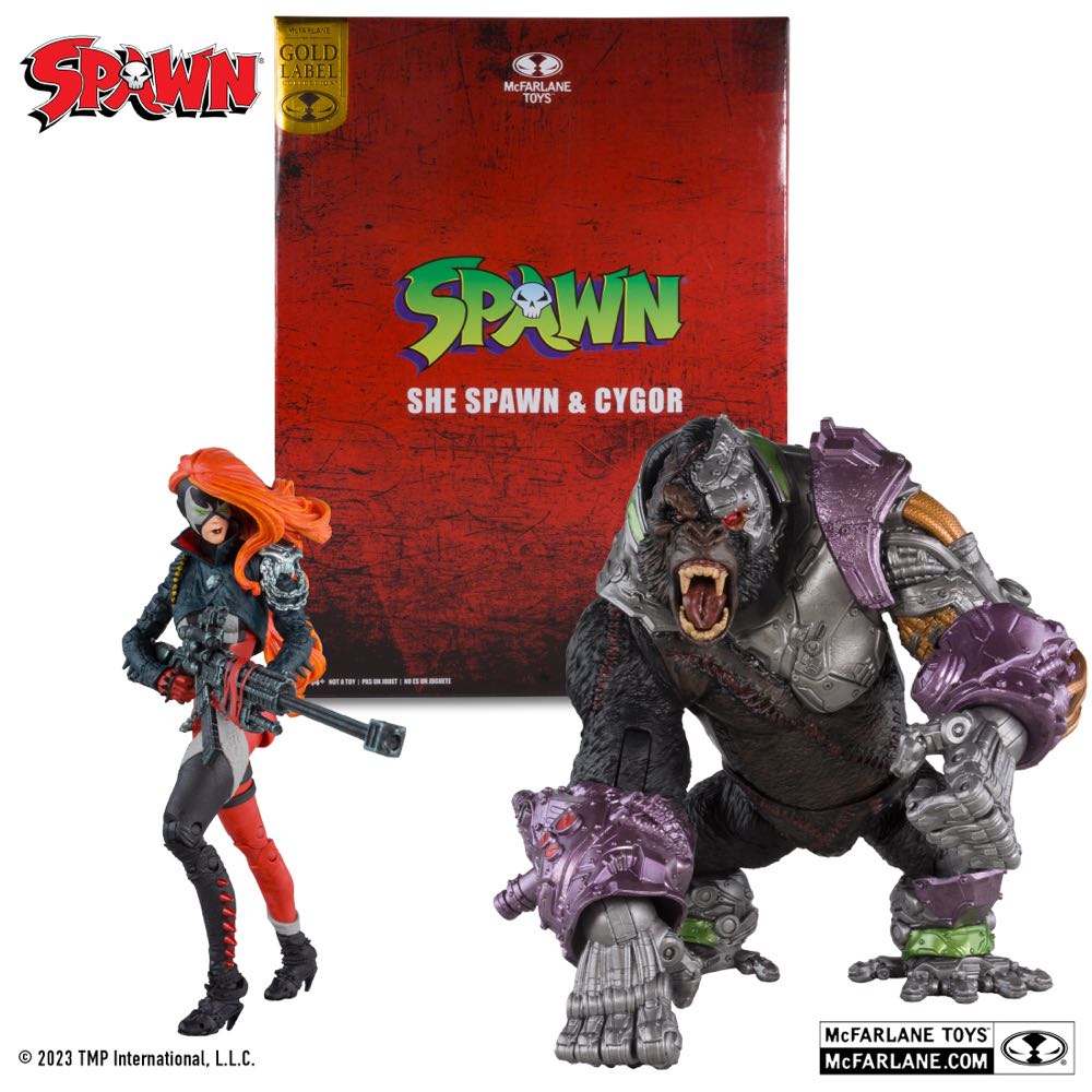 She-Spawn and Cygor - McFarlane Toys (McFarlane Gold Label Collection) action figure collectible [Barcode 787926902013] - Main Image 2