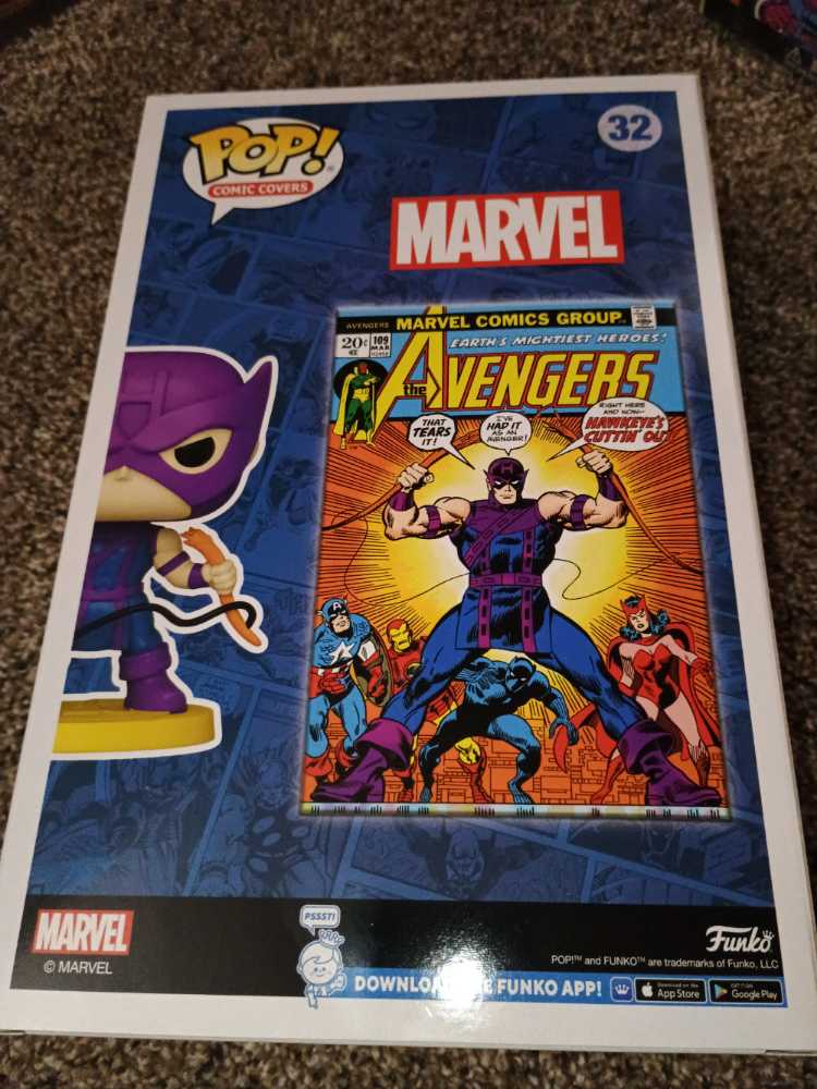 Pop! Comic Covers: Avengers Hawkeye - Funko (Comic Covers) (Marvel) action figure collectible [Barcode 889698741361] - Main Image 2