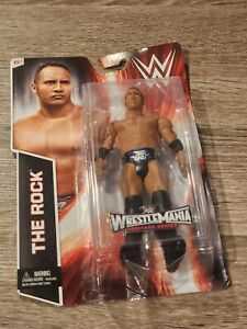 Mattel The Rock Dwayne Johnson Wrestling Wrestlemania Wwe Wwf Heritage Series  action figure collectible [Barcode 887961164572] - Main Image 1