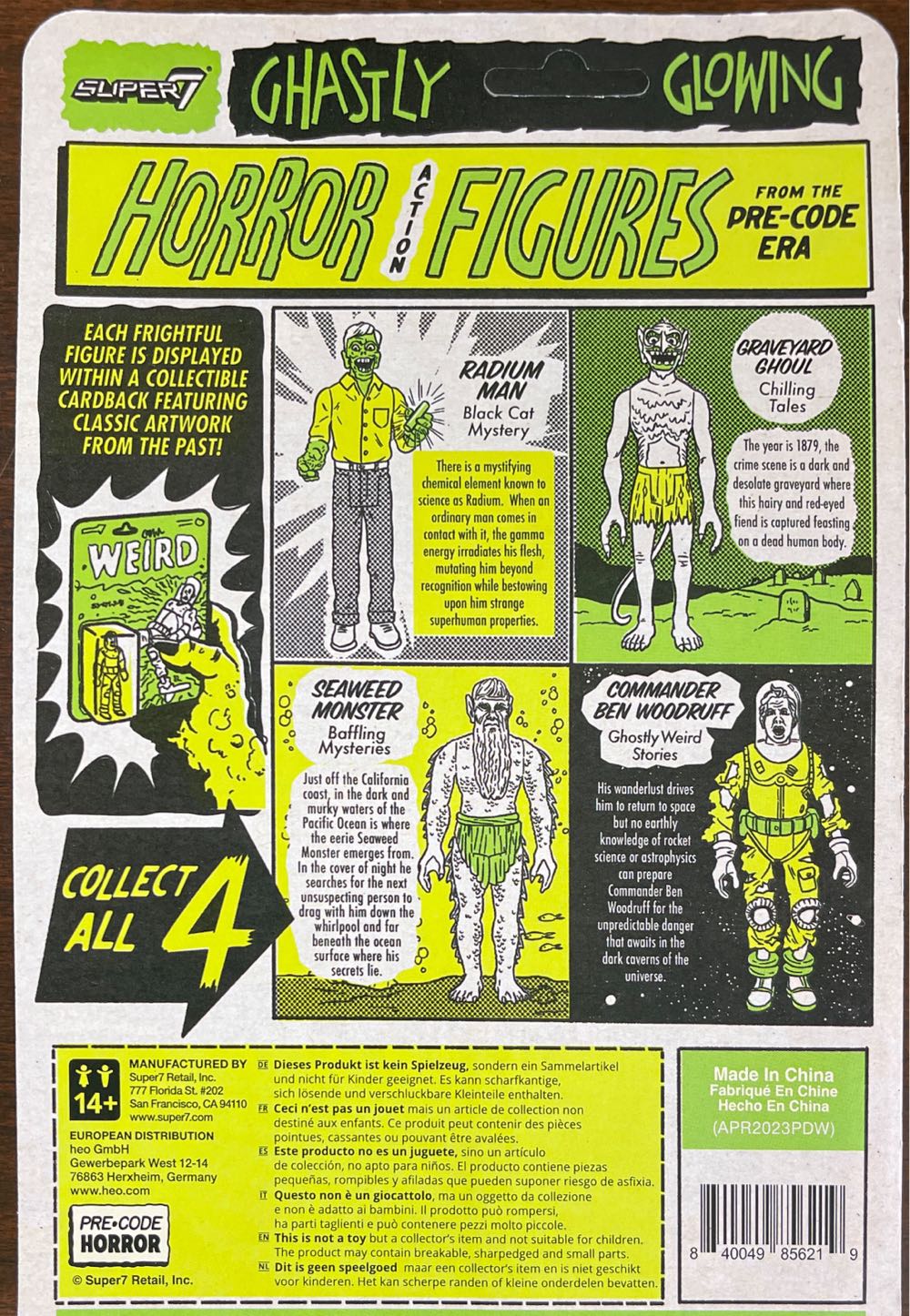 Seaweed Monster GID Super 7 Reaction - Super 7 action figure collectible [Barcode 840049856219] - Main Image 2