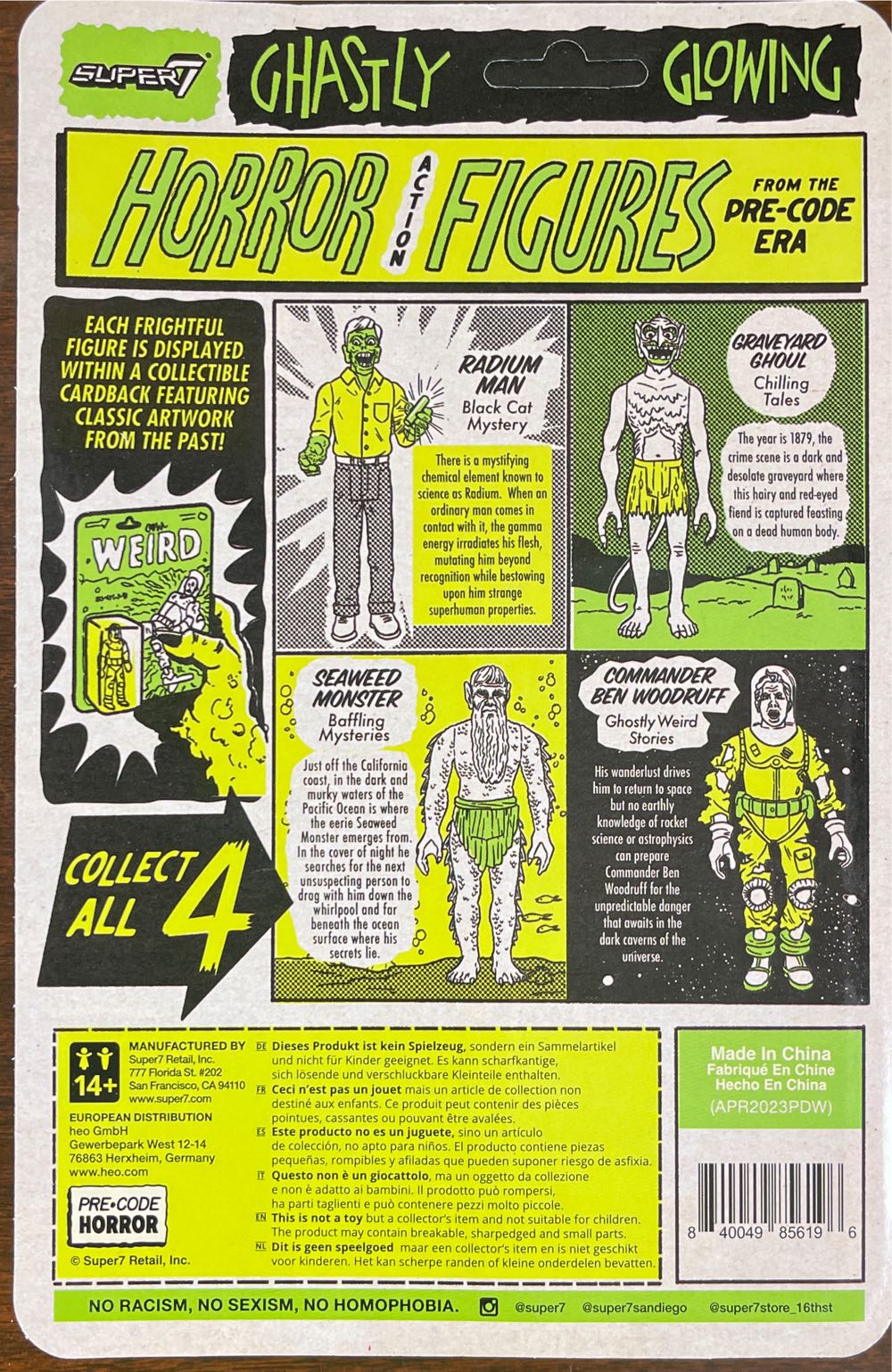 Graveyard Ghoul GID Super 7 Reaction - Super 7 action figure collectible [Barcode 840049856196] - Main Image 2