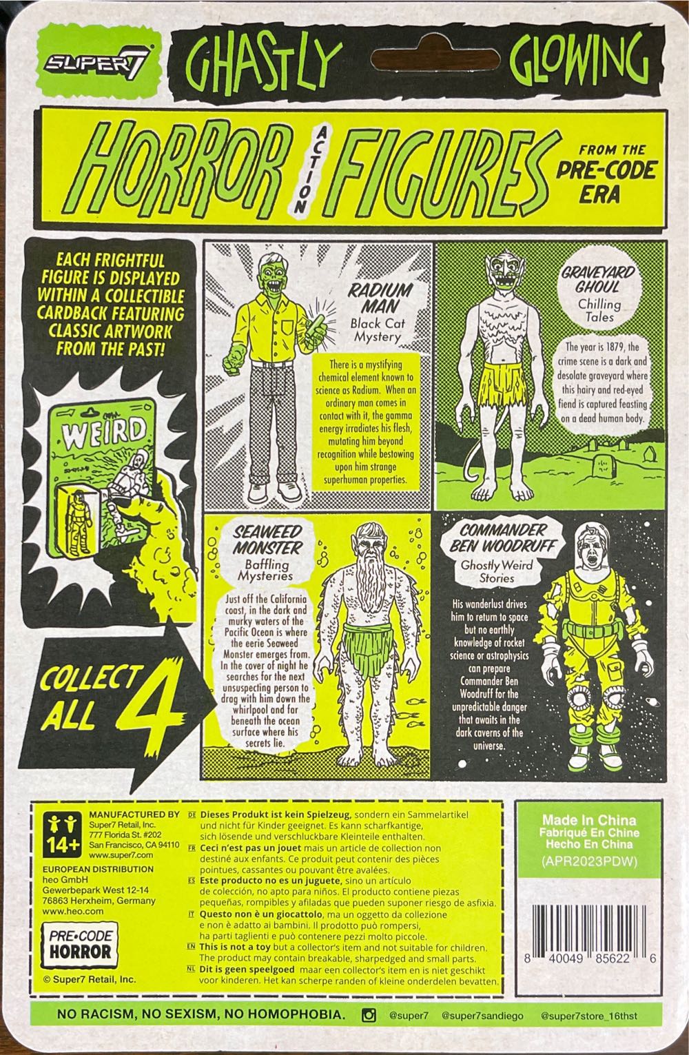 Commander Ben Woodruff GID Super 7 Reaction - Super 7 action figure collectible [Barcode 840049856226] - Main Image 2