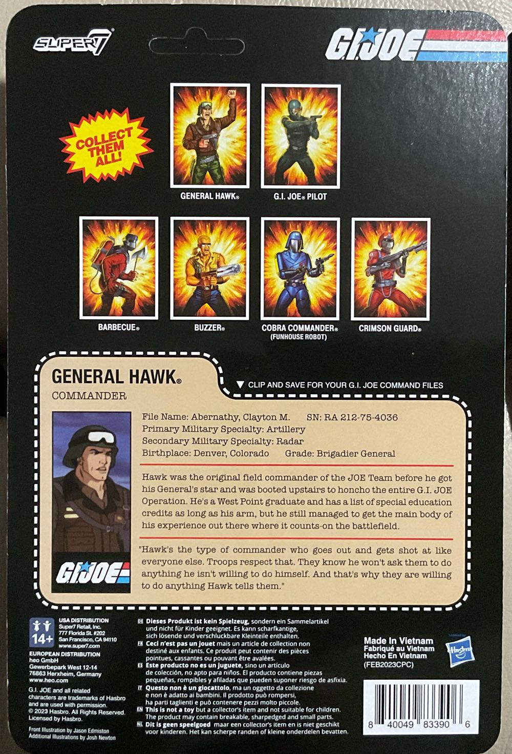 G.I. Joe (Super7) - General Hawk - Super7 (G.I. Joe (Super7)) action figure collectible - Main Image 2