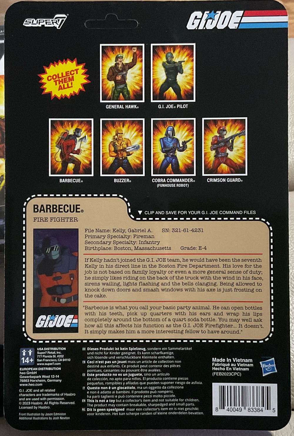 G.I. Joe (Super7) - Barbecue - Super7 (G.I. Joe (Super7)) action figure collectible - Main Image 2