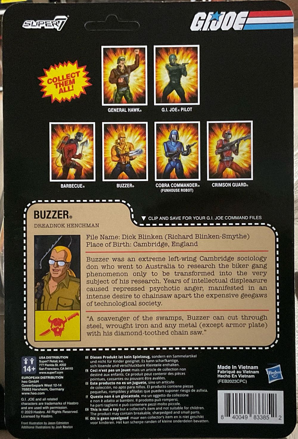 G.I. Joe (Super7) - Buzzer - Super7 (G.I. Joe (Super7)) action figure collectible - Main Image 2