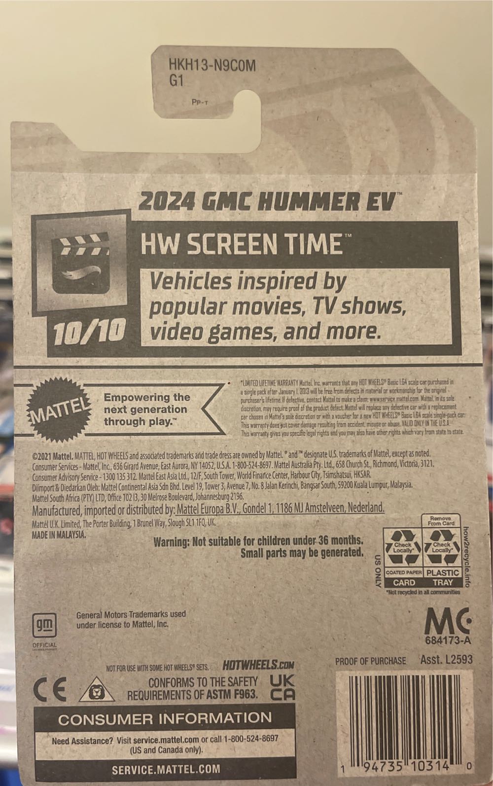 2024 GMC HUMMER EV - Hot Wheel / Mattel (HW Screen Time) action figure collectible [Barcode 194735103140] - Main Image 4