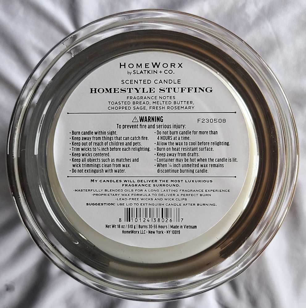 CANDLE: Thanksgiving Homeworx Homestyle Stuffing 2023 - Homeworx (Thanksgiving Candles) action figure collectible [Barcode 810124380267] - Main Image 2
