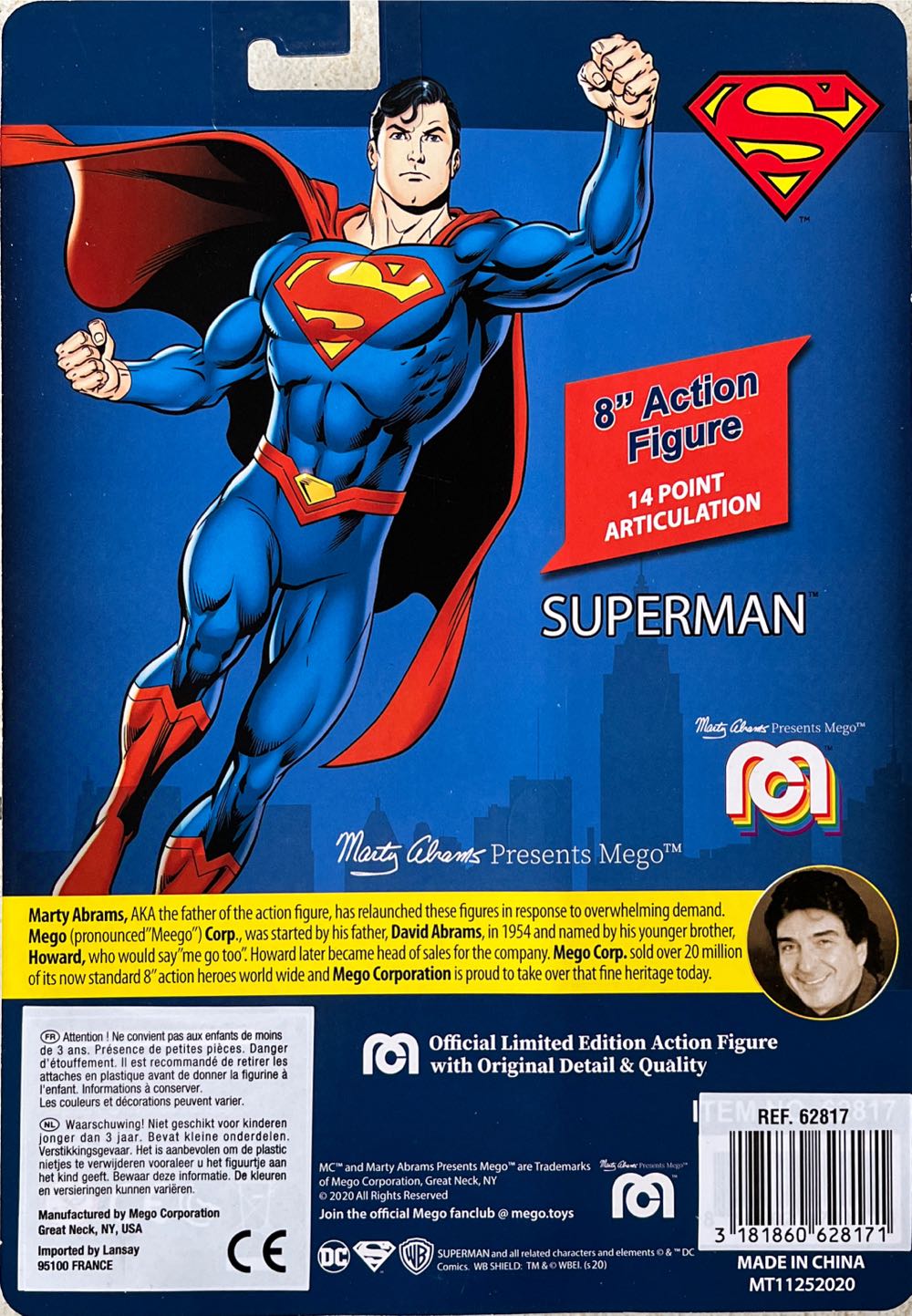 Superman Mego  (DC Comics: Superman) action figure collectible [Barcode 3181860628171] - Main Image 2