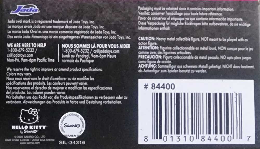 Metalfigs Hello Kitty (S1) - JADA TOYS, Inc. (JADA Metalfigs (2.5”)) action figure collectible [Barcode 801310844007] - Main Image 4
