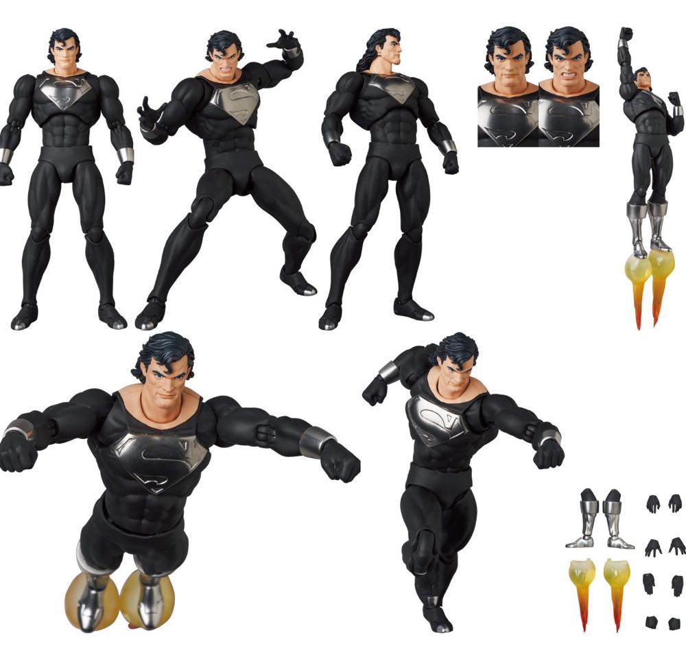 Superman Black Suit - Medicom Toy - MAFEX (DC Comics Superman black suit) action figure collectible - Main Image 3
