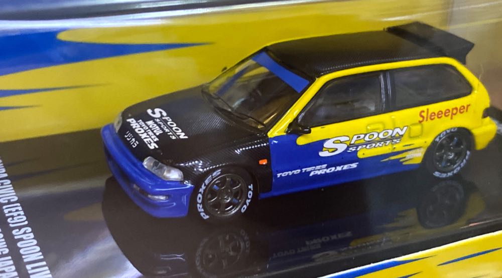 Honda Civic Ef9 Spoon Livery Tuned By Toda Racing - INNO64 (Spoon) action figure collectible [Barcode 9588826265502] - Main Image 2