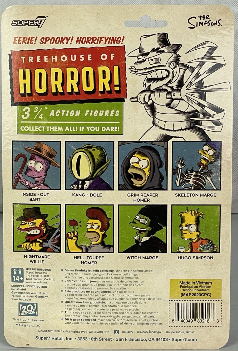 The Simpsons Nightmare Willie - Super 7 / ReAction Figures (Simpsons Treehouse of Horror) action figure collectible [Barcode 840049832183] - Main Image 3