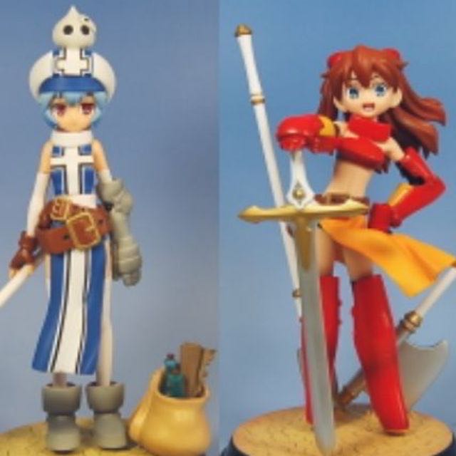 Evangelion EX School Bathing Suit Figure feat. Yakumo Kengou : Asuka - Sega action figure collectible - Main Image 2